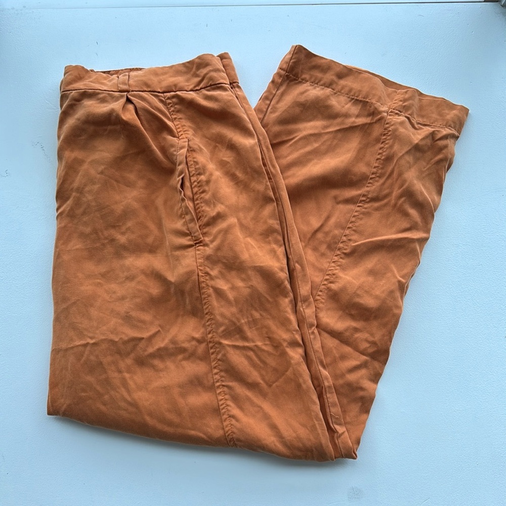 Back Beat Co Wide Leg Pleated Tencel Trousers